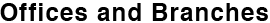 List of head office and branch offices in Japan.