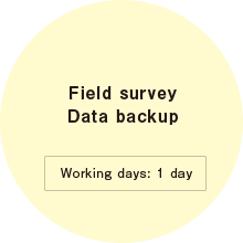 Field survey  Data backup  Working days: 1 day