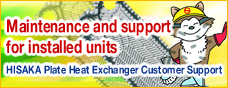 After-sales service
for installed units