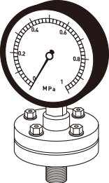 Glycerin-filled diaphragm pressure gauge
